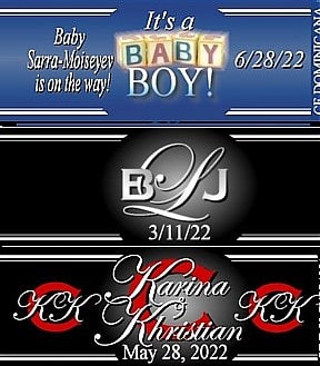 samples of wedding cigar bands